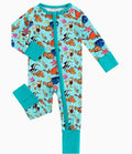 Long Sleeve Bamboo Zippy - Marine Life