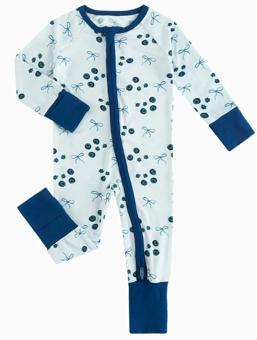 Long Sleeve Zippy Sleeper - Blueberry