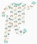 Two Piece Pajama Set - Excavators & Trucks
