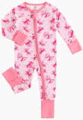 Long Sleeve Zippy Sleeper - Polka Dot Bows